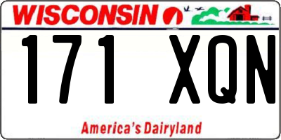 WI license plate 171XQN