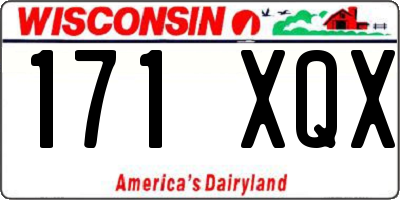 WI license plate 171XQX