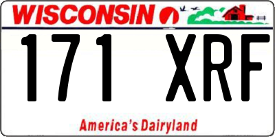 WI license plate 171XRF