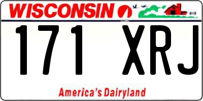 WI license plate 171XRJ