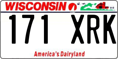 WI license plate 171XRK