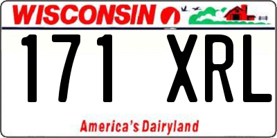 WI license plate 171XRL