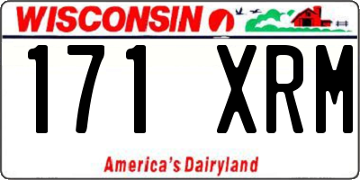WI license plate 171XRM