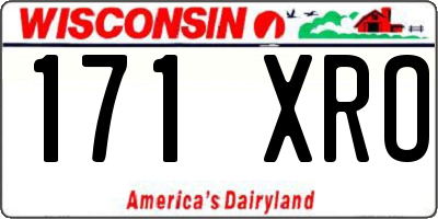 WI license plate 171XRO