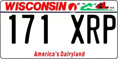 WI license plate 171XRP