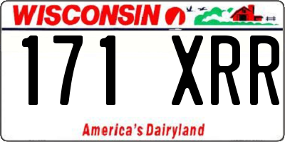 WI license plate 171XRR