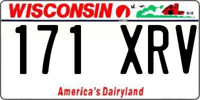 WI license plate 171XRV