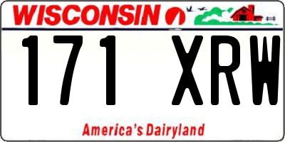 WI license plate 171XRW