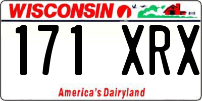 WI license plate 171XRX