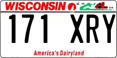 WI license plate 171XRY