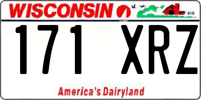 WI license plate 171XRZ