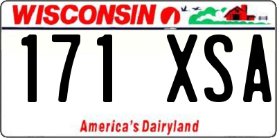 WI license plate 171XSA