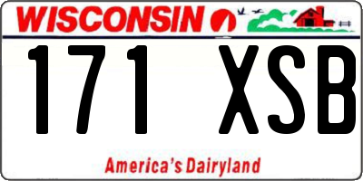 WI license plate 171XSB