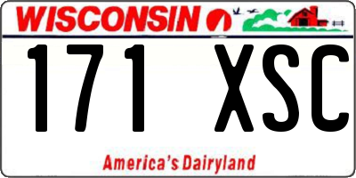 WI license plate 171XSC