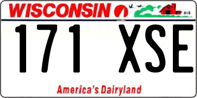WI license plate 171XSE