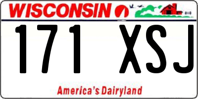 WI license plate 171XSJ