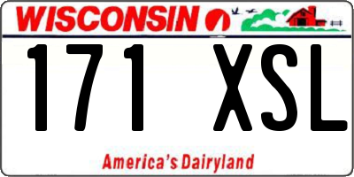 WI license plate 171XSL