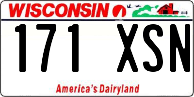 WI license plate 171XSN