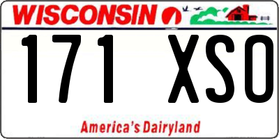 WI license plate 171XSO