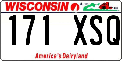 WI license plate 171XSQ