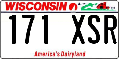 WI license plate 171XSR