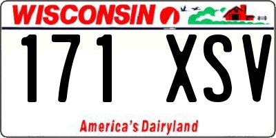 WI license plate 171XSV