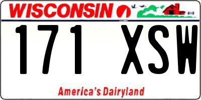 WI license plate 171XSW