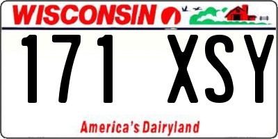 WI license plate 171XSY