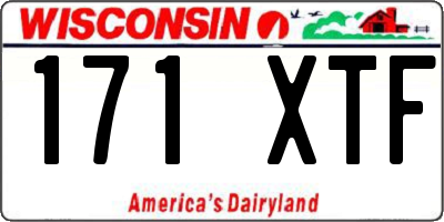 WI license plate 171XTF