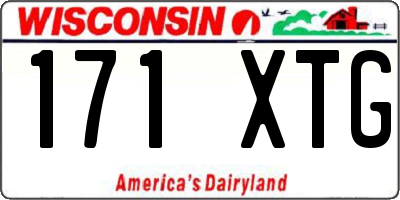 WI license plate 171XTG