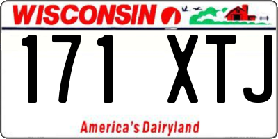WI license plate 171XTJ