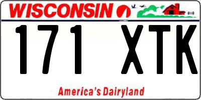 WI license plate 171XTK