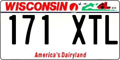WI license plate 171XTL