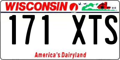 WI license plate 171XTS