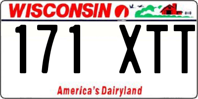WI license plate 171XTT