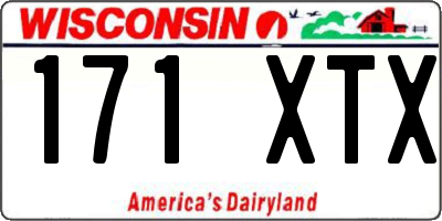 WI license plate 171XTX