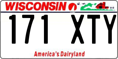 WI license plate 171XTY