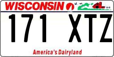WI license plate 171XTZ