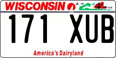 WI license plate 171XUB