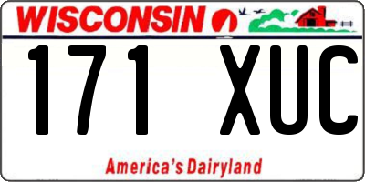WI license plate 171XUC