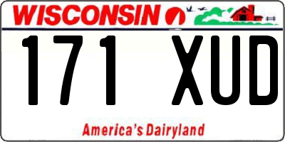 WI license plate 171XUD