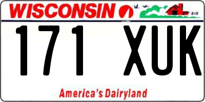 WI license plate 171XUK