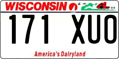 WI license plate 171XUO