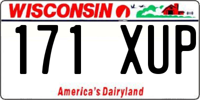 WI license plate 171XUP