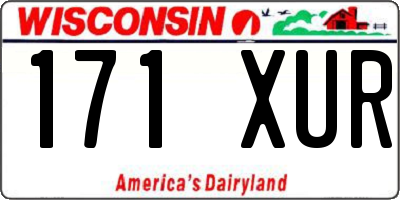WI license plate 171XUR