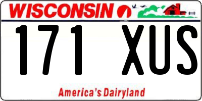 WI license plate 171XUS