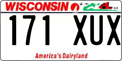 WI license plate 171XUX