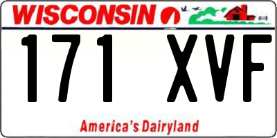 WI license plate 171XVF