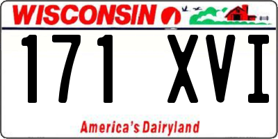 WI license plate 171XVI