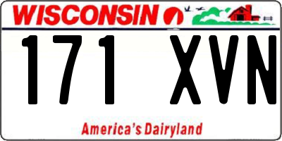 WI license plate 171XVN